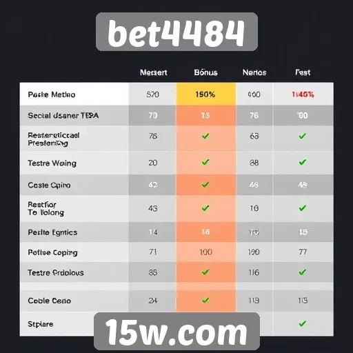 Comparação entre bet4484 e concorrentes do setor