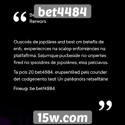 opiniões de jogadores sobre o bet4484